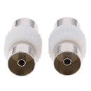 2pcs Female to Female Antennas TV Plug Jack RF Coaxial Adapter ZYB Kw