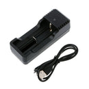 Single Charging Slot Charger With USB Cable For 18650 16340 14500 Li-ion Ba S2S4