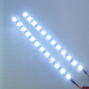2x White 12 LEDs 30cm/11.8" 5050 SMD LED Strip Light Waterproof 12V Car Decor