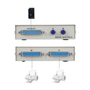 2 Port Parallel Printer DB 25 pin Data Switch Manual Selector Box 2 In 1 Out