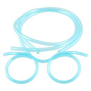 Clear Blue Plastic DIY Drinking Straw Glasses Eyeglasses for Children Y1T4