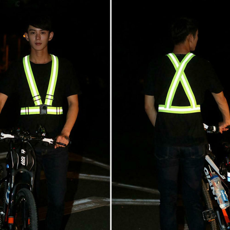 Multi Adjustable Outdoor Safety Visibility Reflective Vest Gear Stripes A