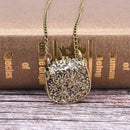 fashion style bag shape carved bronze pendant long necklacechain sweater chain &