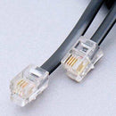 2Meters Black RJ11 4C Plug Modular Telephone Extension Phone Cord Cable Line