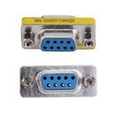 2pcs DB9 Female to Female Adapter Gender Changer Serial RS232 Coupler Converter