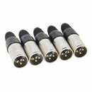 10Pcs 3 Pin XLR Solder Type Connector 5 Male + 5 Female Plug Cable Connecto
