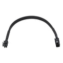 Sleeved ATX 4 Pin P4 Male to ATX P4 Female CPU Power Extension Cable Black