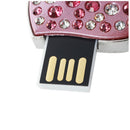 16 GB USB 2.0 Glitter Rhinestone Heart Style Flash Memory Drive Flash Disk