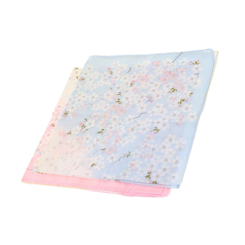2 Pack Women Ladies Cotton Handkerchiefs Floral Print Elegant Pocket Hanky