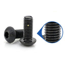 M6x20mm Button Head Hex Socket Cap Screw Bolt Black 50pcs