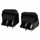 AC 250V/125V 16A/20A ON/OFF Snap in Water Resistant Rocker Switch 2Pcs U7G7