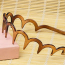 Headband Hair Comb Zigzag Band Notched Headband Woman Man Girl, One Size