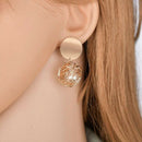 Fashion statement earrings ball Geometric earrings For Women Hanging Dangle F9X3
