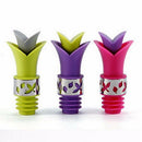 Purple creative practical Lily wine cork silicone food grade durable wine p F3Q2