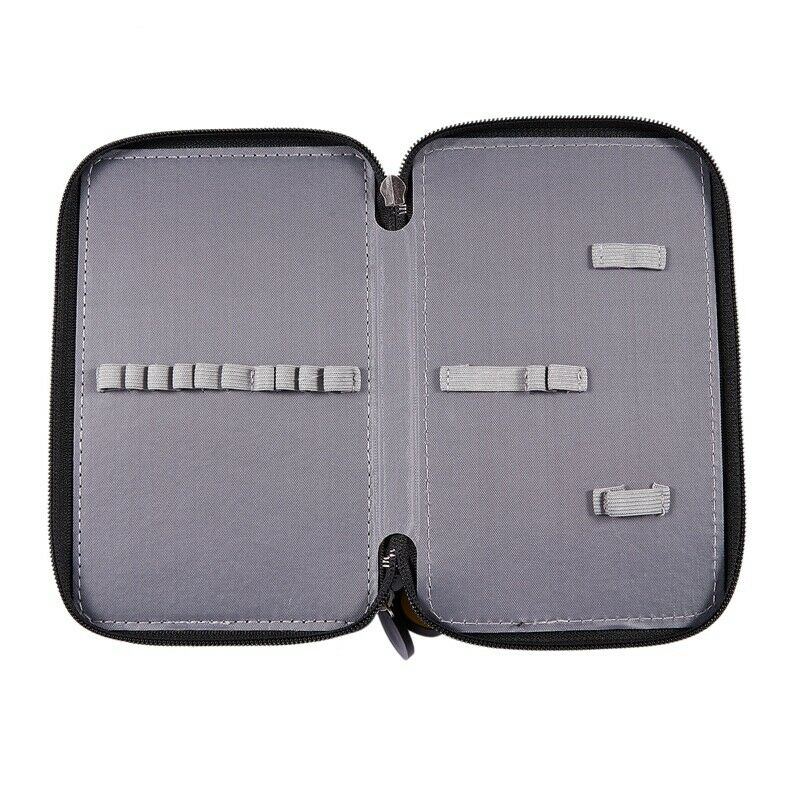 Student Pen Pencil Case 3 Layer Oxford Brush Holder Makeup Pouch Storage Ba P2F7