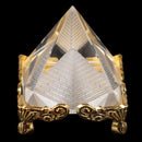 1Pc Feng Shui Egypt Egyptian Crystal Clear Pyramid Ornament Home Decorat DHJ Gw