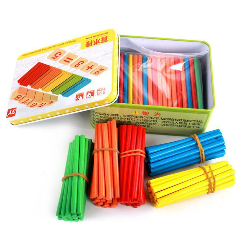 Wooden Toys for Children Mathematics Game Stick Math Numbers Counting Rods