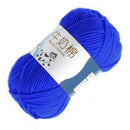 1 group Milk Cotton wool Yarn For Hand knitting Soft(Deep treasure blue Lin