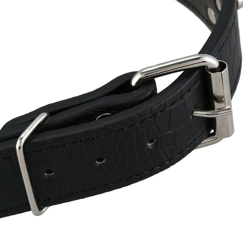 Sharp Spiked Studded PU Leather Collar for Large Dog Pet Pitbull Mastiff Du