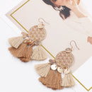 round sequins boho ethnic tassel drop earrings Women ladies fashion earring M3A7