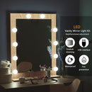 USB Powered Bright 10 Dimmable Bulbs Hidden Wires LED Vanity Mirror Light Kit