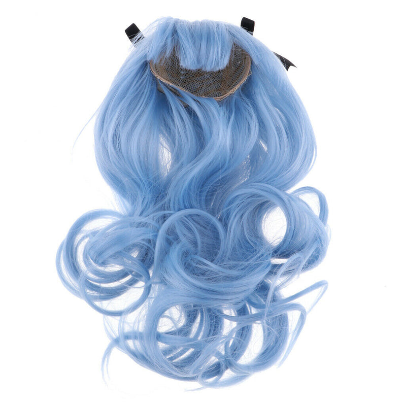 1/3 BJD Wig Hair Blue Curly Hairpiece for LUTS DOD Supper Dollfie Ball Jointed