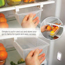 Fridge Organizer Drawer, Refrigerator Pull-Out Bin Adjustable, Installs Und
