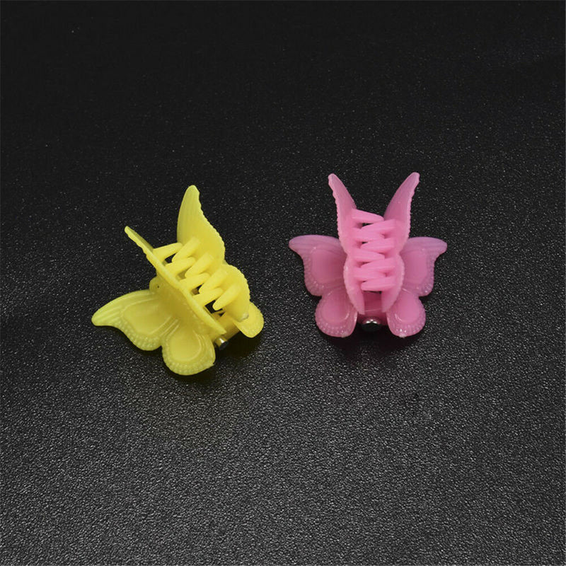 20PCS Mini Hair Claws Multi Colors Hair Clips Butterfly Shape Hair Clamps New