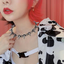 5X(Metal Spikes Studs Rivets Punk Goth Necklace Choker Collar C6D8)