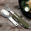 Camping-hiking spoon fork bottle opener portable pocket folding multi tool FT