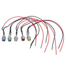 0.31" LED Metal Indicator Pilot Dash Light Lamp 12V Car Truck Red Green BlueME