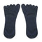 1 Pair Five Finger Toe Socks Elastic Solid Summer Boat Socks (Navy Blue) A#S