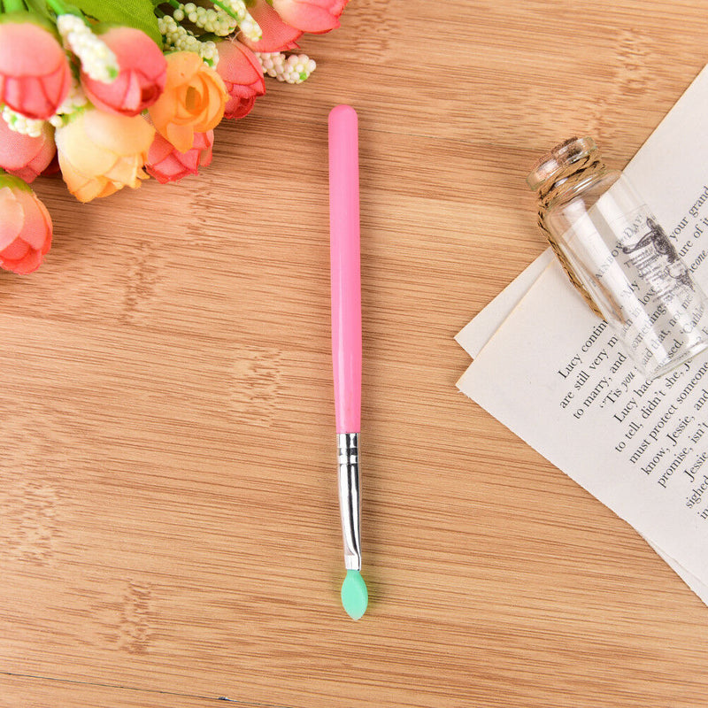 Makeup Silicone Head Brush Rhinestone Eye Shadow Eyebrow Lip Tool  ca MW%WSJCATO