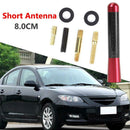 8cm Car Roof Antenna Carbon Fiber Screw Metal Stubby Mast Antenna (Red)