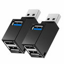 2pcs 3 Port Mini USB 3.0 Hub High Speed Hub Splitter Box For Computer Lapt XRV