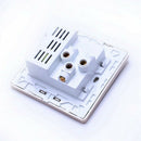 Wall Electrical 10A Universal Plug Faceplate Socket Double 2 USB Outlets Po