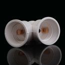 E27 Base Light Lamp Bulb Socket 1 to 2 Splitter Adapter Converter Socket
