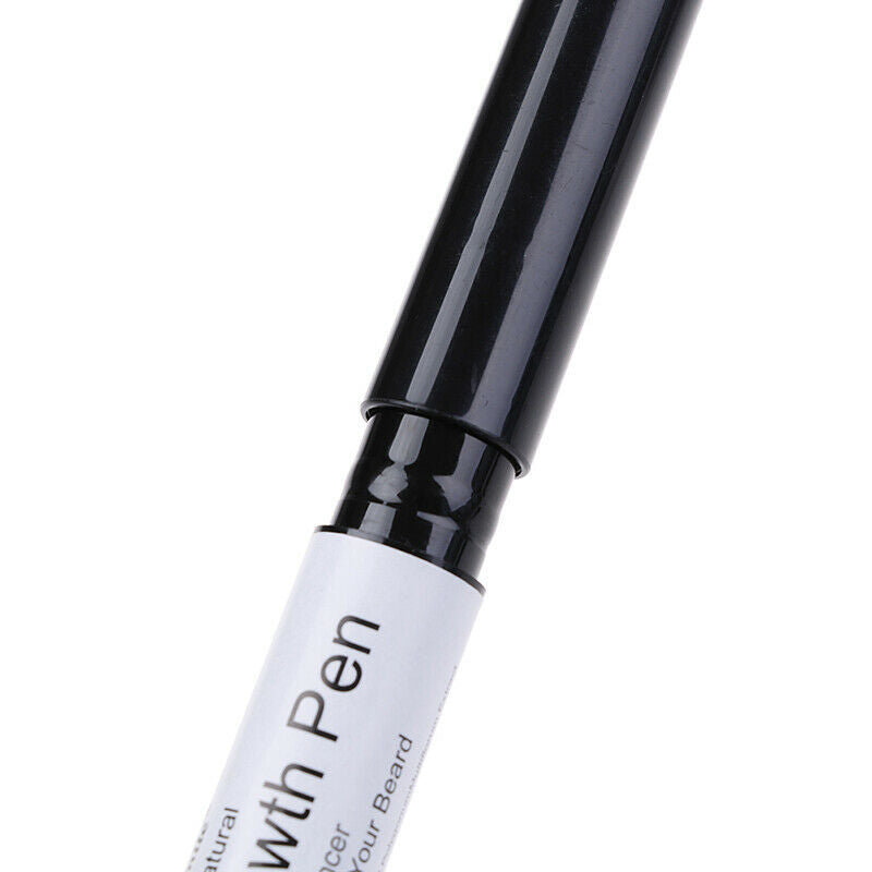 1XNatrual Beard Growth Pen Facial Hair Mustache Sideburns Eyebrow Enhancer Cr BX