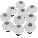 10X Pumpkin Ceramic Handles and Knobs Kitchen Cabinet  Furniture Pulls  2