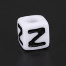 300 Mixed Alphabet /Letter Acrylic Square Beads 7x7mm