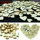 100x Gemischte Dekoration Tisch Scatter Hochzeit Dekor-Holz Herz Hand Liebe D4K6