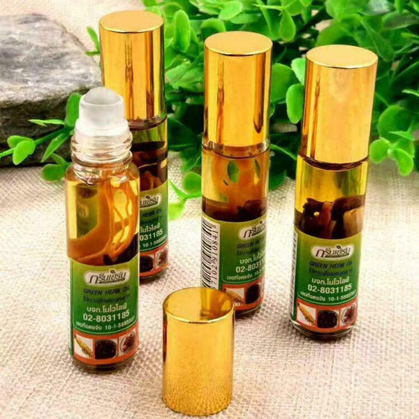 Thai green herb peppermint oil to wake up carsick refreshing beads 8ml oil Z7U1