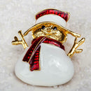 Brooch Pins Cartoon Snowman Badge Jacket Backpack Decor Xmas Gift for Children