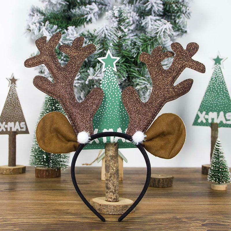 Christmas Reindeer Antlers Headband Hook for Adults Kid Gift Head Accessory