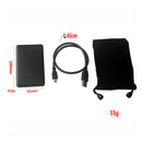 Mini Hard Drive Enclosure, USB 2.0 to 1.8 Inch CE ZIF Aluminium External HDD