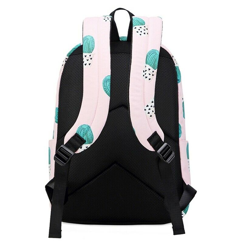 Waterproof Fairy Ball Plant Printing Backpack Women Cactus Bookbag Cute Sch R9M1