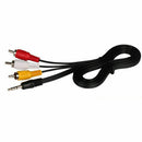 3.5mm Mini AV Aux Male to 3RCA Male Audio Video Cable Stereo Jack Adapter Cord