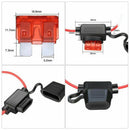 Car Blade Fuse Set 120pcs Standard Assorted Fuses + 10 Inline Fuse Holders