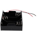 5X( 7.9" Wire Leads Black 3 x 1.5V C Battery Batteries Holder Case F4W7)