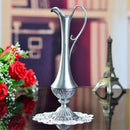 European Style Retro Pewter Plated Metal Flower Vase Bottle Jug for Home